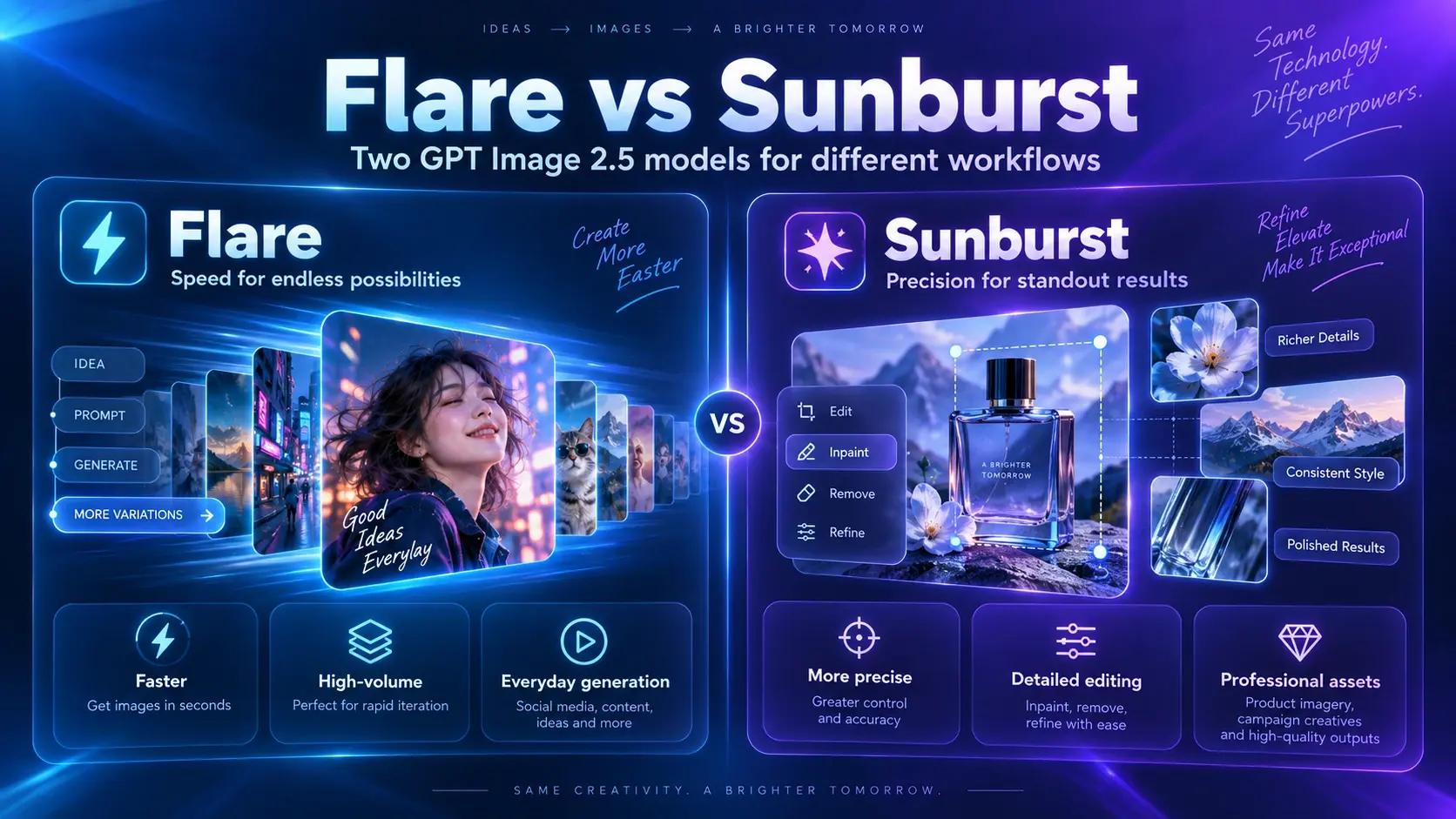 Flare vs Sunburst